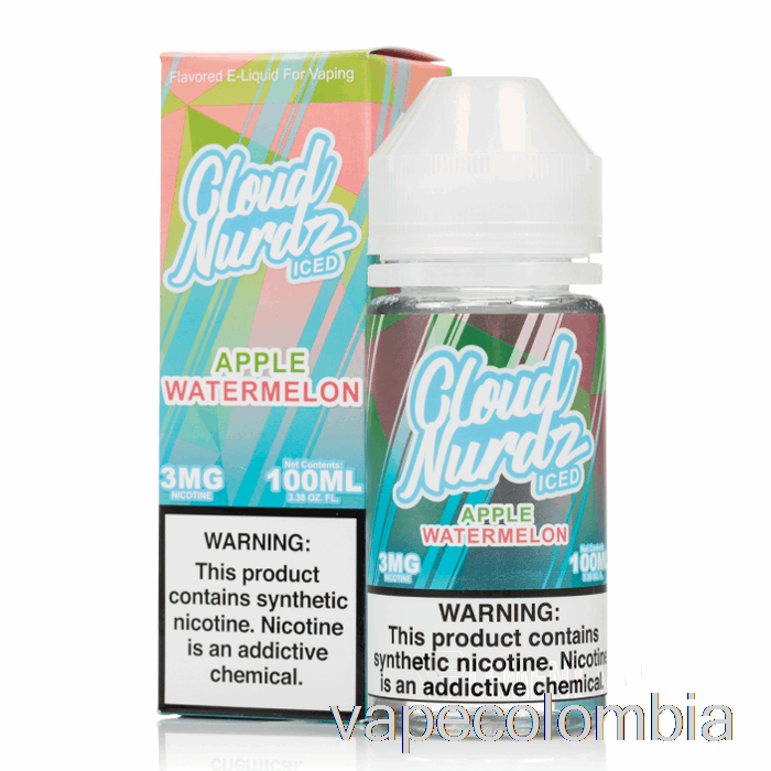 Vape Desechable Manzana Helada Sandía - Cloud Nurdz - 100ml 3mg